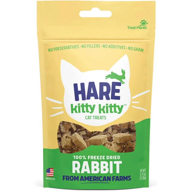Treat Planet Hare Kitty Kitty Freeze-Dried Rabbit Cat Treat 0.9oz