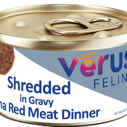Verus Feline Shredded In Gravy Tuna Red Meat Dinner Cat Cans
