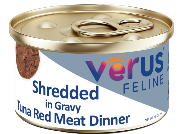 Verus Feline Shredded In Gravy Tuna Red Meat Dinner Cat Cans