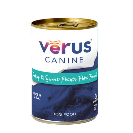 Verus Canine Grain Free Turkey & Sweet Potato Pate Formula Cans