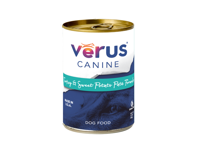 Verus Canine Grain Free Turkey & Sweet Potato Pate Formula Cans