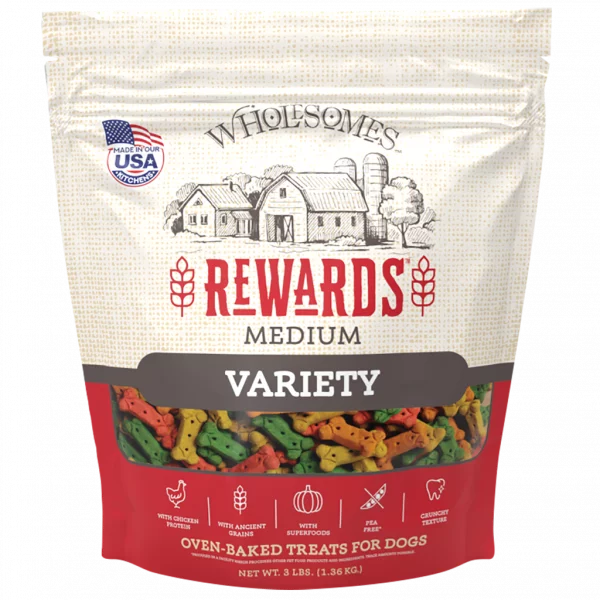 Wholesomes Variety Biscuit Grain Free Dog Treats