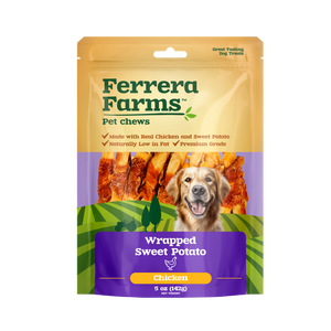 Ferrera Farms Chicken Wrapped Sweet Potato Dog Chews 5oz