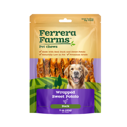 Ferrera Farms Duck Wrapped Sweet Potato Dog Chews 5oz