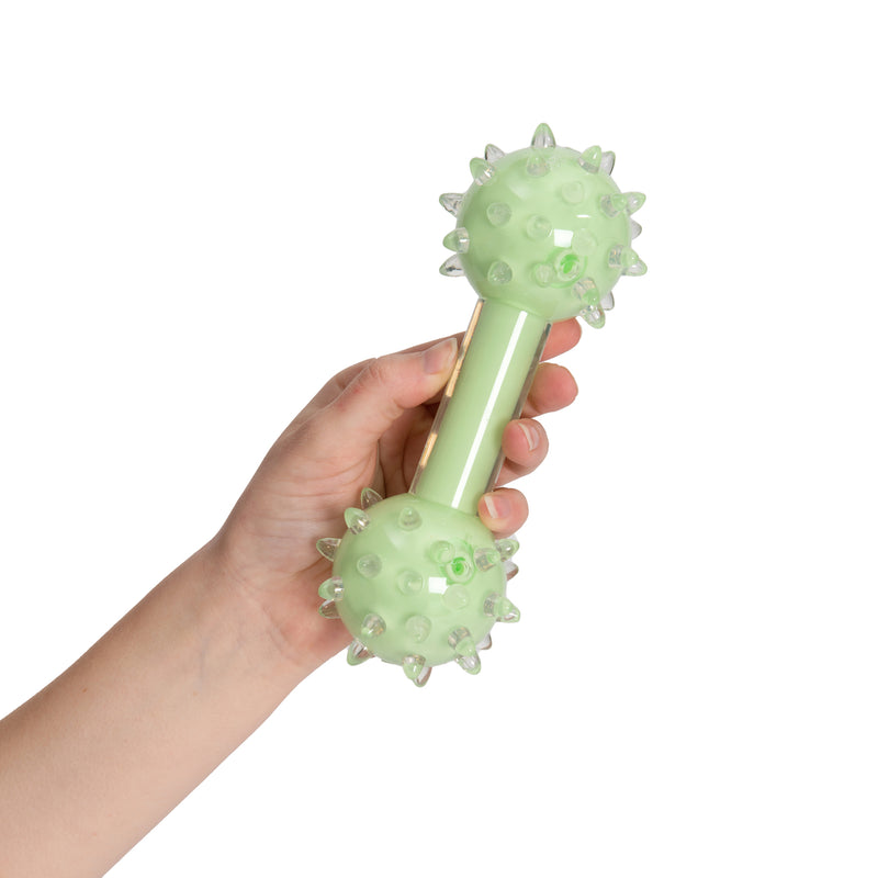 Zeus Duo Spike Dumbbell Green 7" Mint Dog Toy