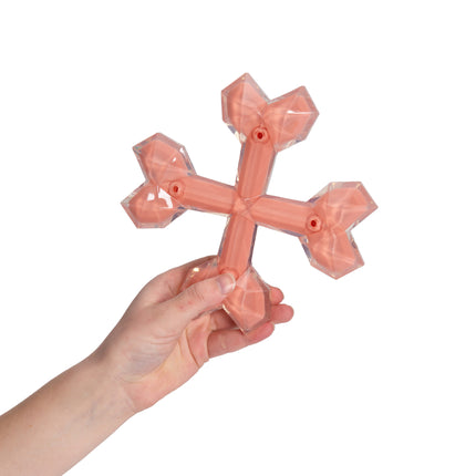 Zeus Duo Cross Bones Coral 6" Chicken Dog Toy