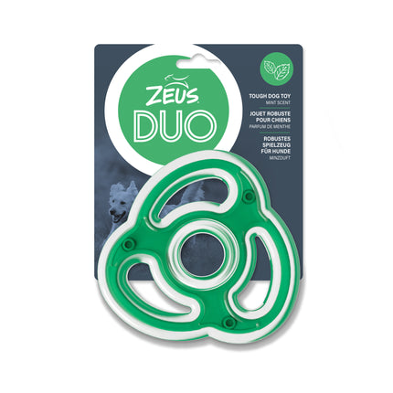 Zeus Duo Ninja Star Green 5" Mint Dog Toy