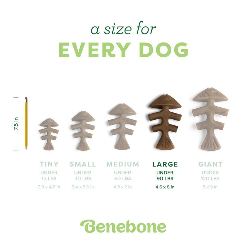 Benebone Jack Salmon Fishbone Durable Dog Toy