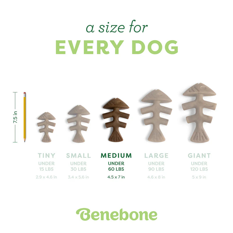 Benebone Jack Salmon Fishbone Durable Dog Toy