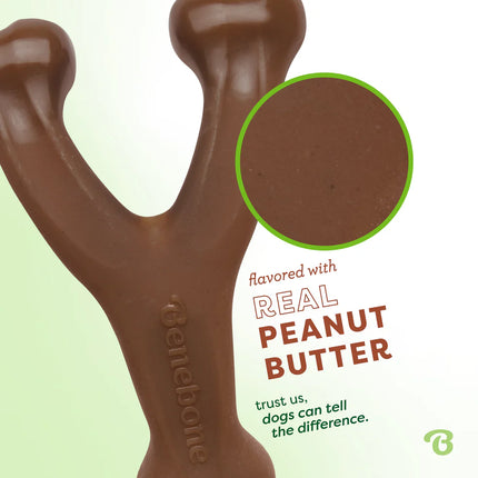 Benebone Wishbone Peanut Butter Flavor Dog Toy