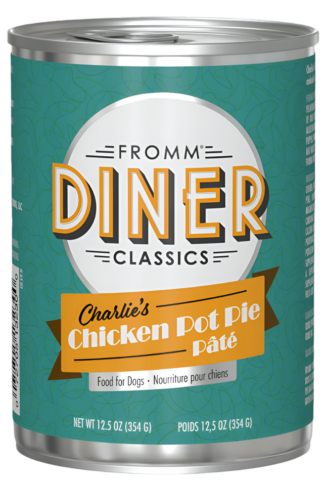 Fromm Diner Classics Charlie's Chicken Pot Pie Pate Dog Cans