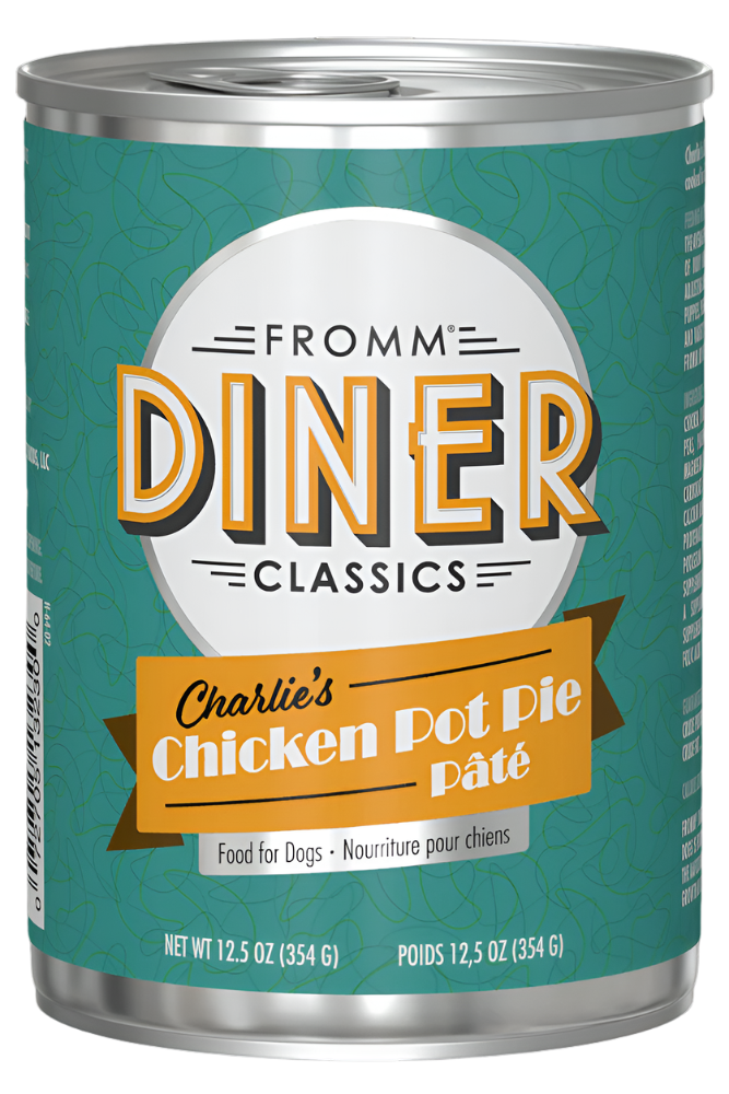 Fromm Diner Classics Charlie's Chicken Pot Pie Pate Dog Cans