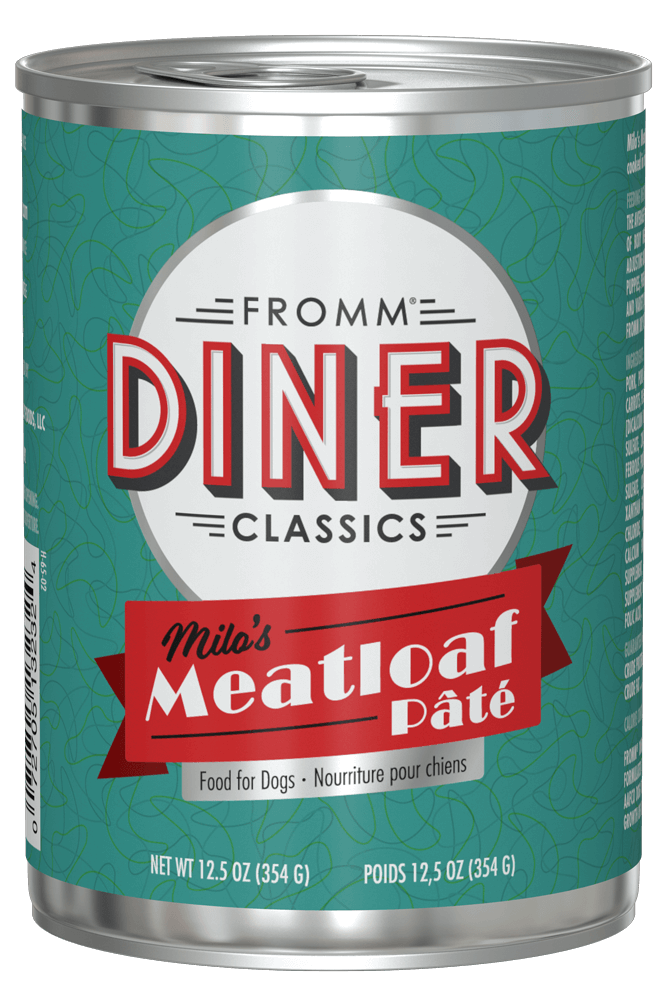 Fromm Diner Classics Milos Meatloaf Pate Dog Cans