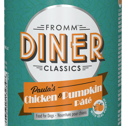 Fromm Diner Classics Paula's Chicken & Pumpkin Pate Dog Cans