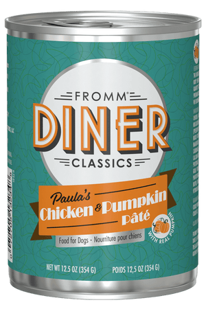 Fromm Diner Classics Paula's Chicken & Pumpkin Pate Dog Cans