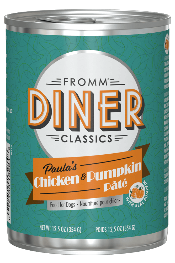 Fromm Diner Classics Paula's Chicken & Pumpkin Pate Dog Cans