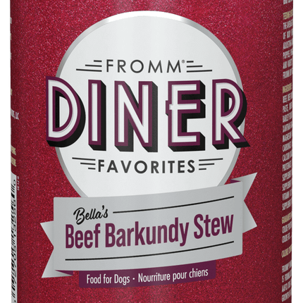Fromm Diner Favorites Bella's Beef Barkundy Stew Dog Cans