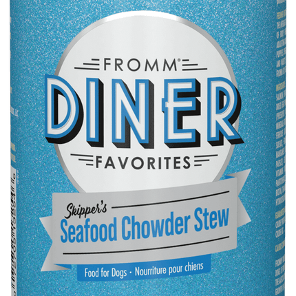 Fromm Diner Favorites Skipper's Seafood Chowder Stew Dog Cans