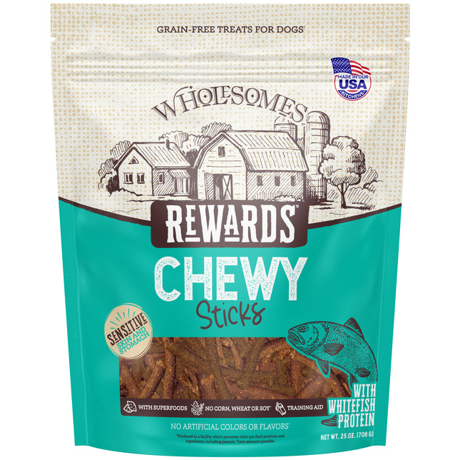 Wholesomes Rewards Chewy Whitefish Sticks 25 oz