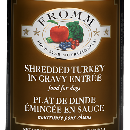 Fromm Shredded Turkey in Gravy Entree Dog Cans