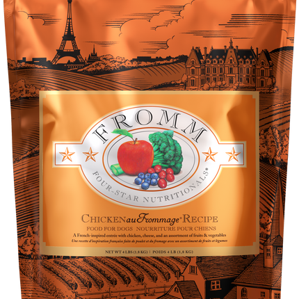 Fromm Four-Star Nutritionals Chicken au Frommage Recipe Food for Dogs – 4 lb bag