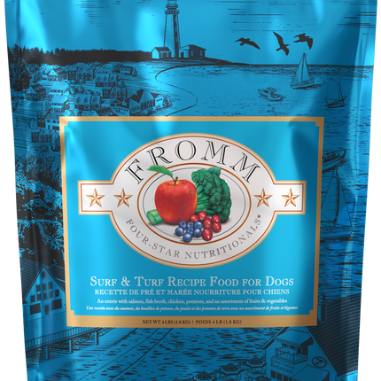 Fromm Four-Star Nutritionals Surf & Turf Recipe Food for Dogs – 4 lb bag
