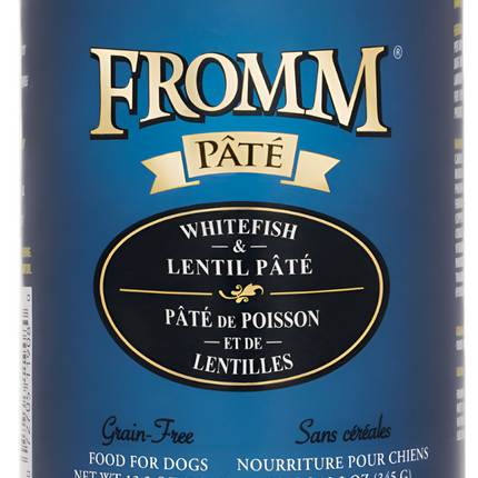 Fromm Grain-Free Whitefish & Lentil Pate Dog Cans