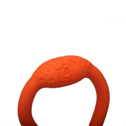 Tall Tails Goat Sport Rubber Tug Orange 11" Dog Toy