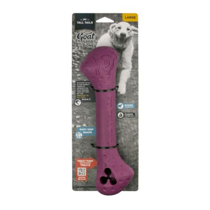 Tall Tails Goat Sport Rubber Bone Purple 12"