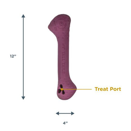 Tall Tails Goat Sport Rubber Bone Purple 12"