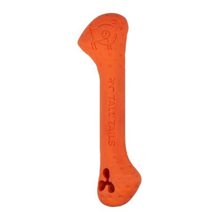 Tall Tails Goat Sport Rubber Bone Orange 9" Dog Toy