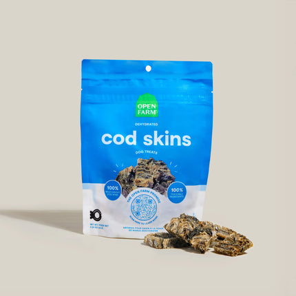 Open Farm Dehydrated Cod Skin Dog Treats 2.25oz
