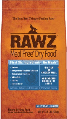 Rawz Meal Free Salmon, Chicken & Whitefish Dry Dog Food