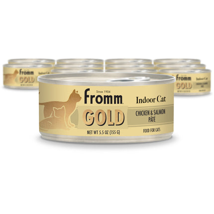 Fromm Gold Indoor Cat Hairball Control Chicken & Salmon Pâté Cat Cans