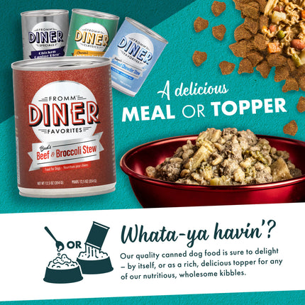 Fromm Diner Favorites Bud's Beef & Broccoli Stew Dog Cans
