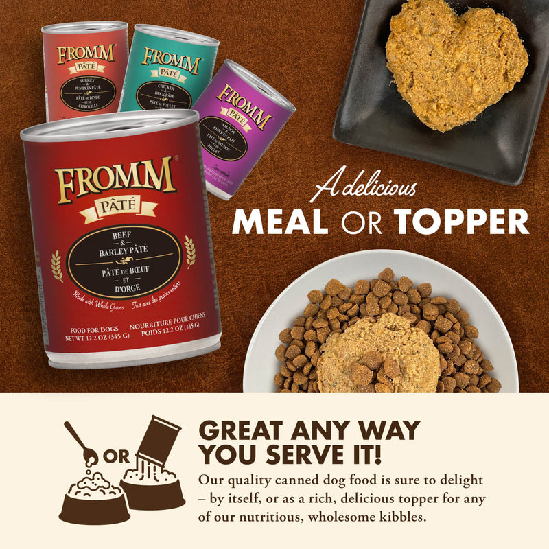 Fromm Beef & Barley Pate Dog Cans