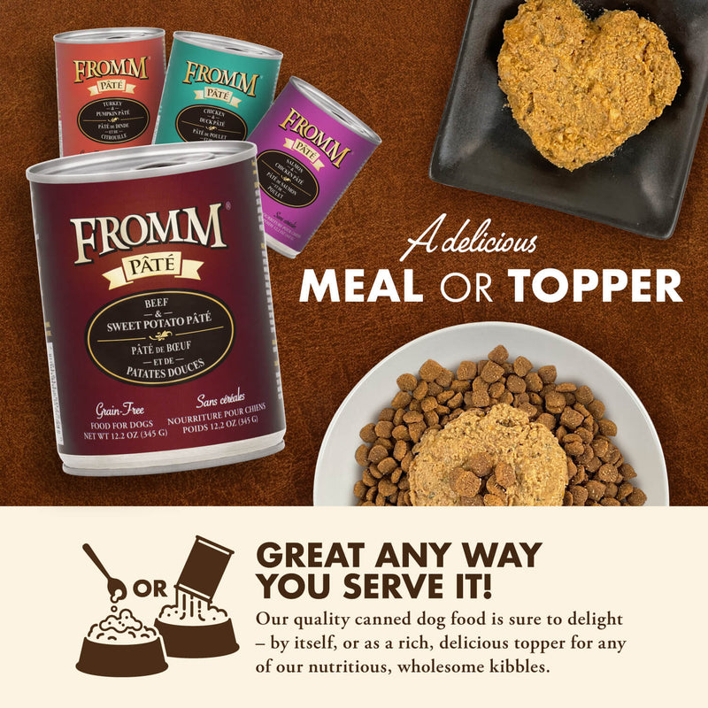 Fromm Grain-Free Beef & Sweet Potato Pate Dog Cans