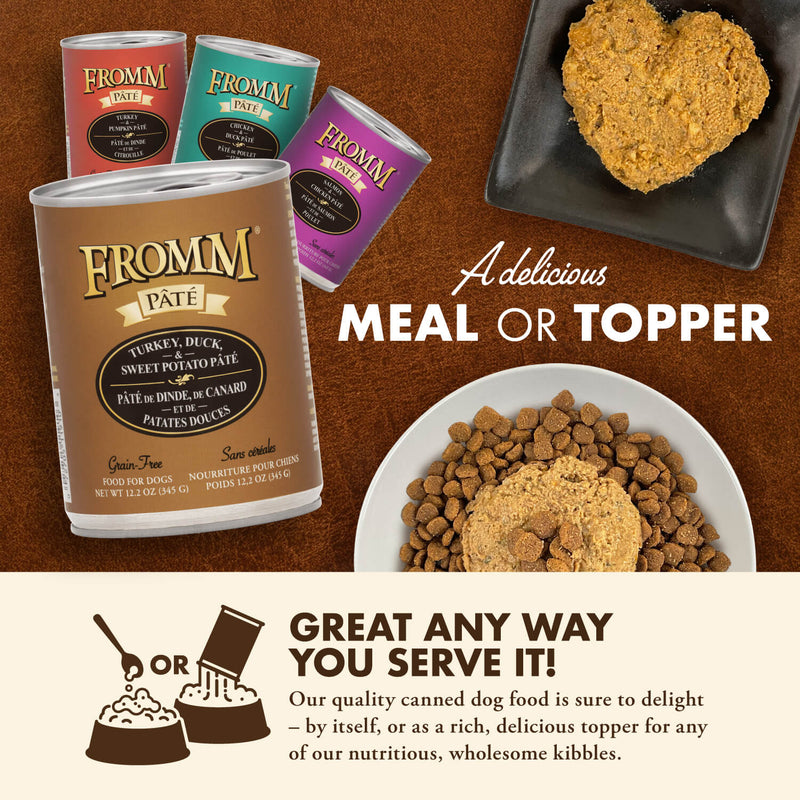 Fromm Grain-Free Turkey, Duck & Sweet Potato Pate Dog Cans