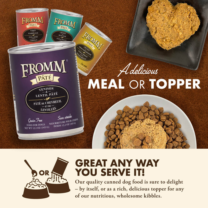 Fromm Grain-Free Venison & Lentil Pate Dog Cans