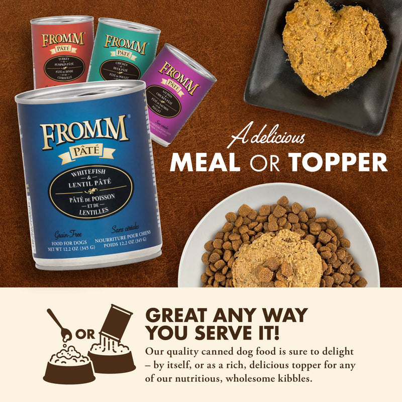 Fromm Grain-Free Whitefish & Lentil Pate Dog Cans