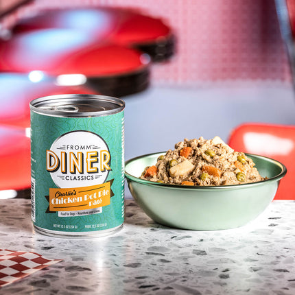 Fromm Diner Classics Charlie's Chicken Pot Pie Pate Dog Cans