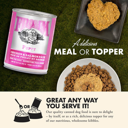 Fromm Classic Puppy Chicken & Salmon Pate dog cans