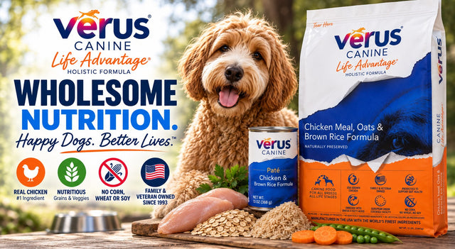 VēRUS Canine Life Advantage chicken meal, oats and brown rice dog food