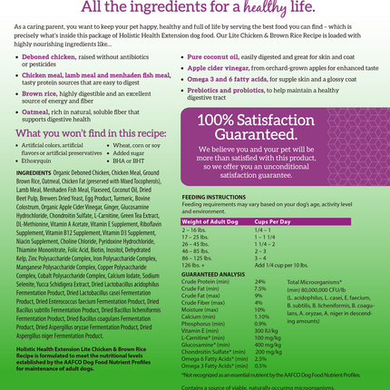 Health Extension Lite Chicken & Brown Rice Recipe Dog Food