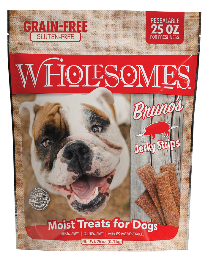 Wholesomes Bruno's Jerky Strips Grain Free Dog Treat 25oz