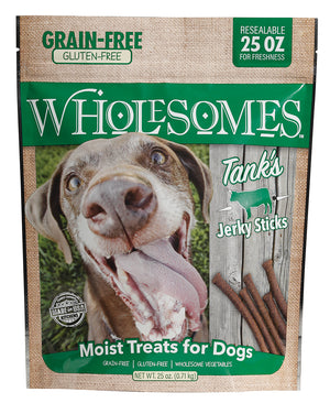Wholesomes Tank's Jerky Sticks Grain Free Dog Treat 25oz