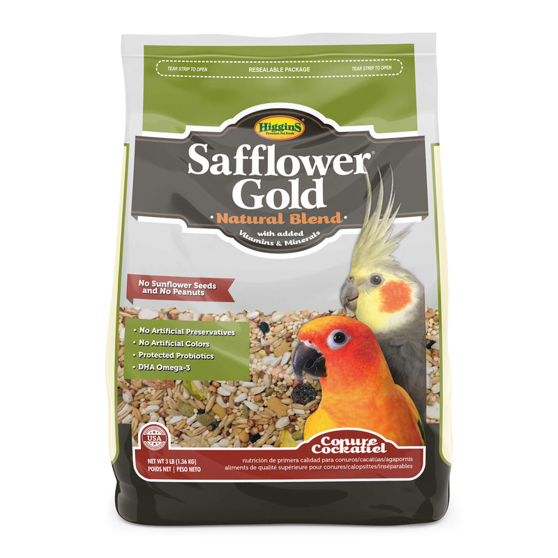 Higgins Bird Food Safflower Gold Conure/Cockatiel