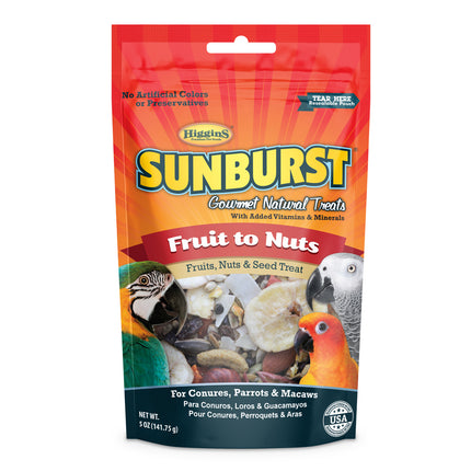 Higgins Bird Treats Sunburst Fruit to Nut