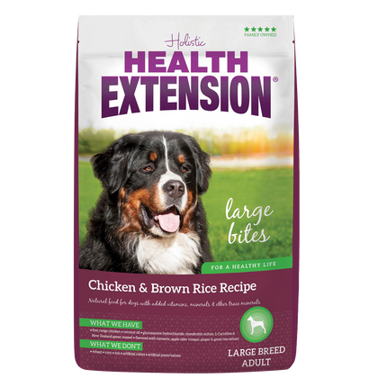 Health Extension Large Bites Chicken & Brown Rice Dog Food