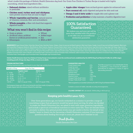 Health Extension Grain Free Chicken & Turkey Recipe Dog Food